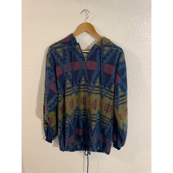Pazzo 90’s Vintage Southwestern Style Aztec Print Pullover Sweater - Picture 1 of 9